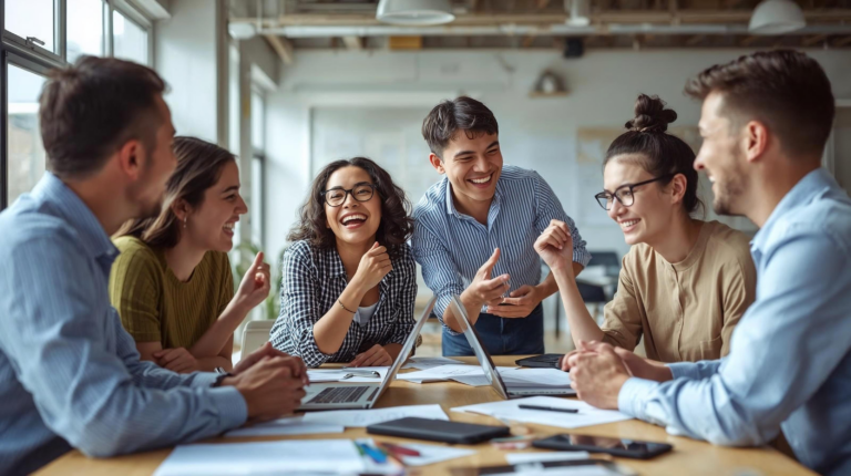 Felicidades e bem-estar no ambiente de trabalho